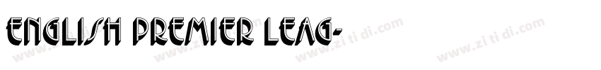 English Premier Leag字体转换